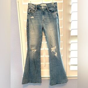 MOTHER Superior The Super Cruiser Flare Jeans Distressed!